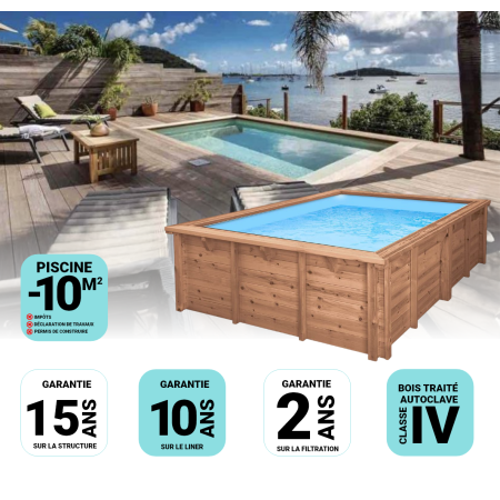 Piscine Bois Luna Rectangulaire 350x270x70cm