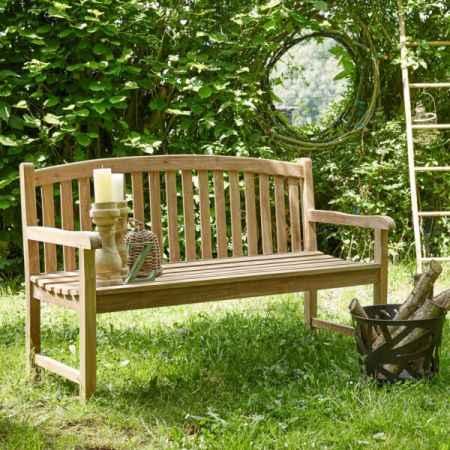 Banc de jardin en teck massif BLOOM 150 cm 