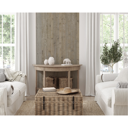Lot de 2 Panneaux décor Acoustique Black Rustic Wood 20 x 300 x 2770 mm 1.66m2