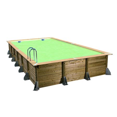 Piscine bois UBBINK SUNWATER 555x300x140cm Liner Beige