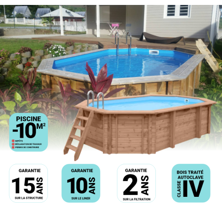Piscine bois UBBINK SUNWATER 490x300x120cm