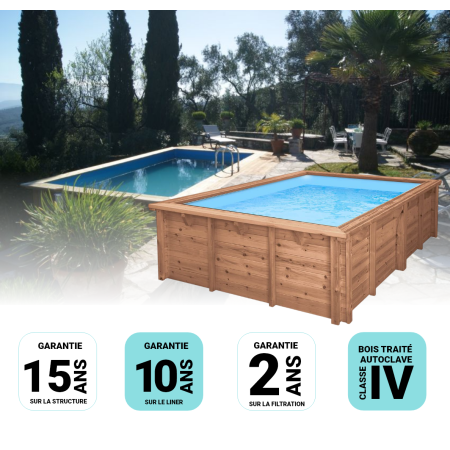 Piscine bois UBBINK SUNWATER 555x300x140cm