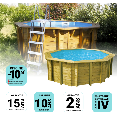 Piscine bois UBBINK Sunwater 360x120m