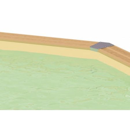 Liner Beige 75/100ème pour piscine Octogonale Allongée 610 x 400 x H130cm