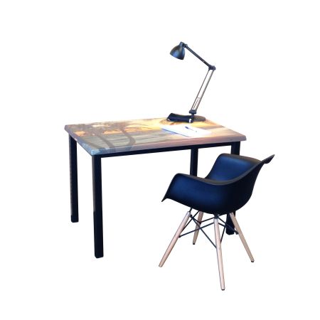 Bureau 110x70 cm Décor Cuba Pied Noir