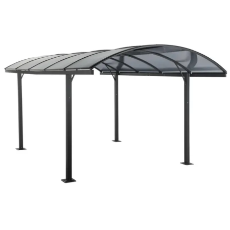 Carport Aluminium Toit Rond 14,8m2