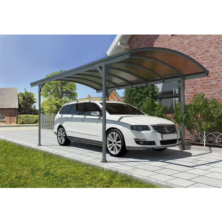 Carport Aluminium DELAGE Gris 14.4m2