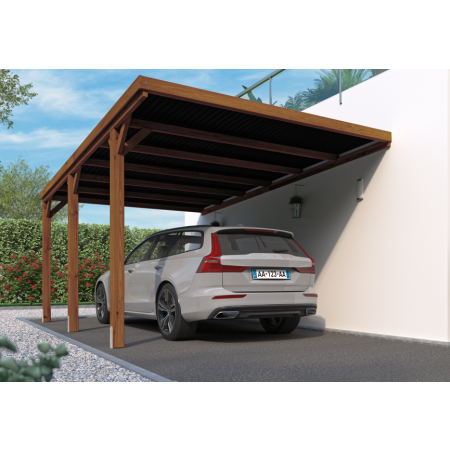 Carport Adossable Bois Autoclavé VICTOR 16.4m2