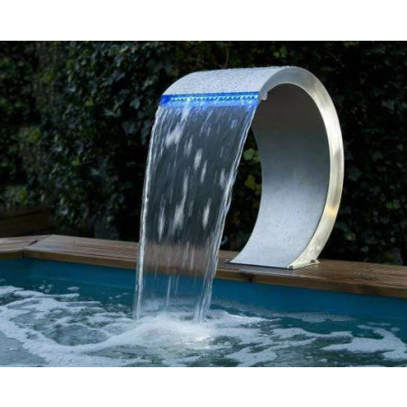 Cascade MAMBA Inox LED pour piscine