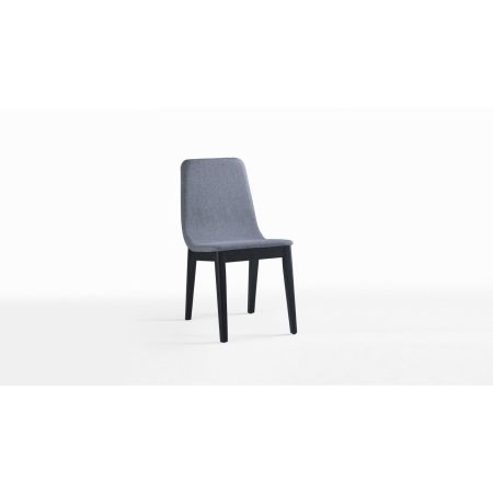 Lot de 2 chaises tissu gris FELICIO