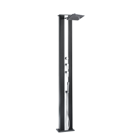 Douche Hybride Dada Straight - Coloris Anthracite / Alu brossé