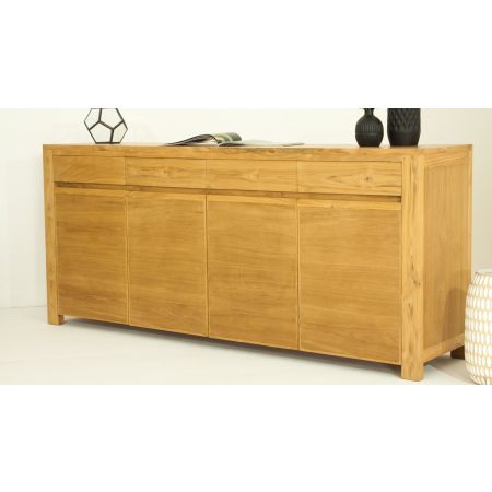 Buffet en teck massif 4 portes et 4 tiroirs Goa