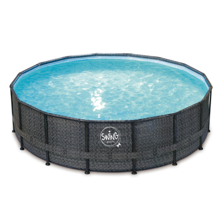  Piscine Tubulaire Ronde osier foncé 549 x 132 cm