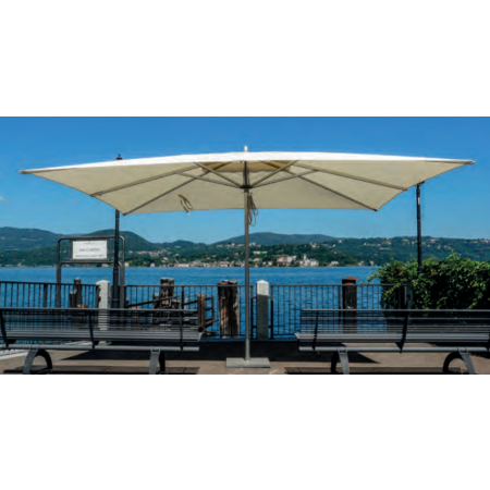 Parasol carré mat fibre de verre FIBRASOL SILVER - 300x300 cm