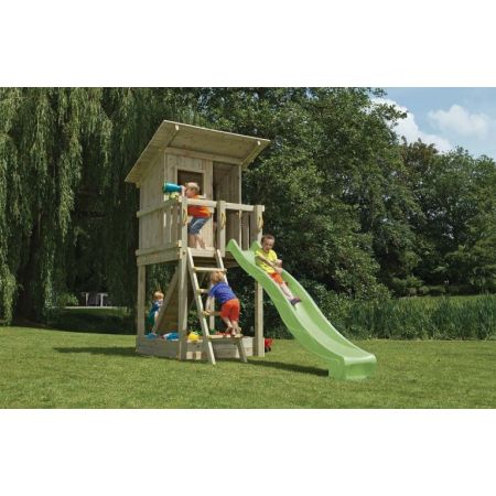 Station de jeux en bois Blue Rabbit 2.0 Beach hut + Toboggan