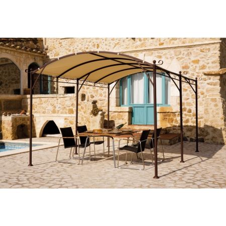 Tonnelle autoportante illusion 3 x 4 m sans toile en acier