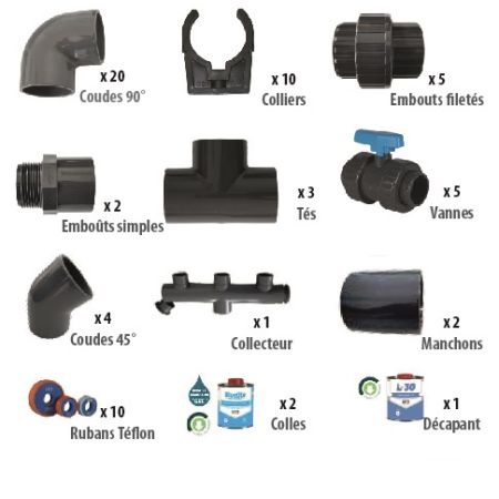 Kit Plomberie Piscine Ø 50 mm