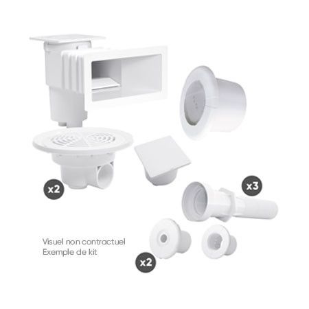 Kit pièces à sceller VITALIA pour piscine liner 10 X 5 m