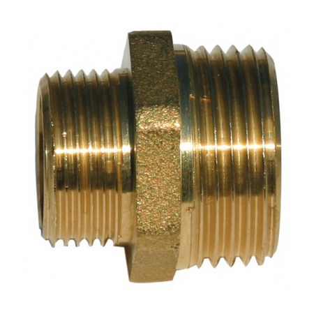 Raccord Laiton Mamelon Réduit Male 1/2x3/8 -Pn25- 