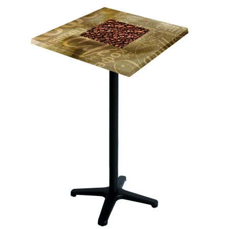 Table  Haute Café 60 x 60 x 115 cm Décor Design Coffee