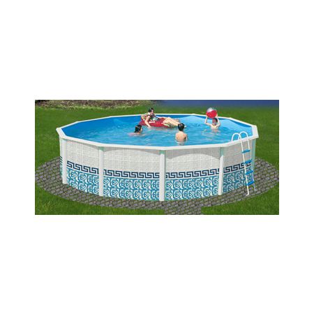 Piscine Ronde MOSAIQUE Acier 550cm x H120cm LEKINGSTORE