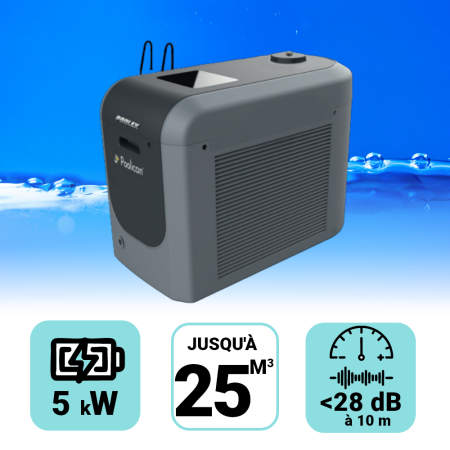 Système Poolican 4 en 1 Circulation Filtration Chauffage Traitement pour piscine de 25m3  