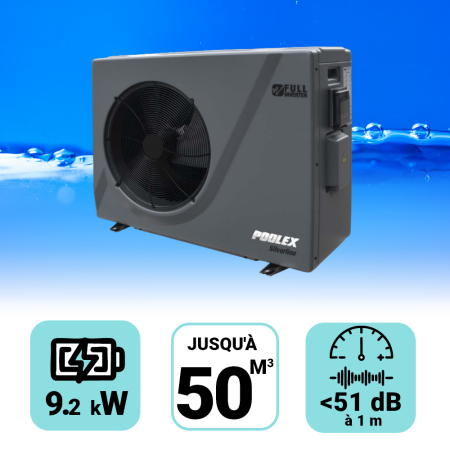 Pompe à chaleur Poolex Silverline 9.2 kW pour piscine de 40-50m3