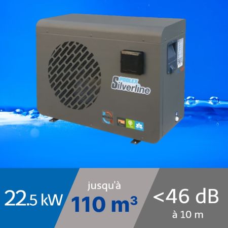 Pompe à chaleur Poolex Silverline -22.5 kW pour piscine de 80-110m3