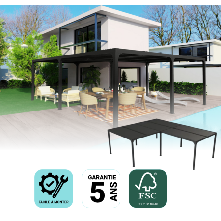 Pergola Bioclimatique L Aluminium Anthracite