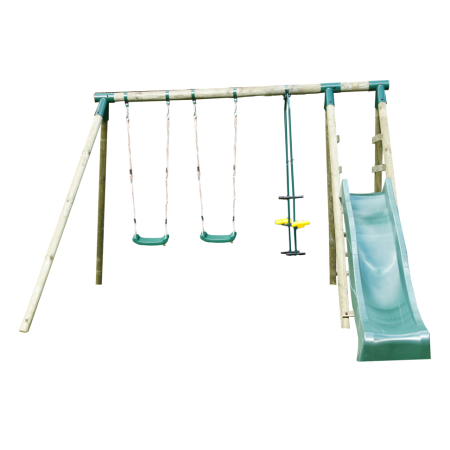 Portique et Toboggan de jardin en Bois COMANCHE 