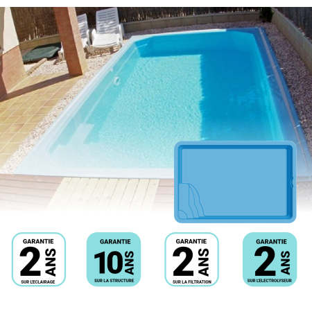 Piscine Coque ISLE 4.80 x 3.20 x 1.50 m 