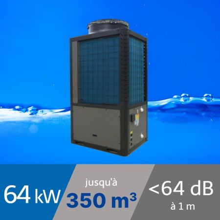 Pompe à chaleur Pro Inverter 64 kW pour piscine de 350m3