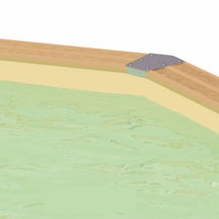 Liner Beige 75/100ème pour piscine Octogonale 430 x H120 cm