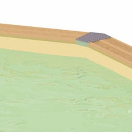 Liner Beige 75/100ème pour piscine Octogonale Allongée 485 x 335 x H120 cm