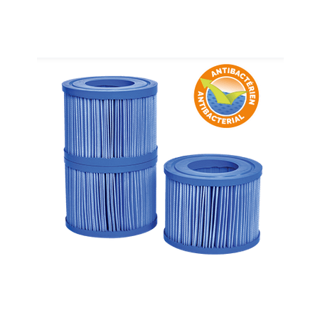 Lot de 3 Cartouches de Filtration Antibactériennes pour Spa NetSPA