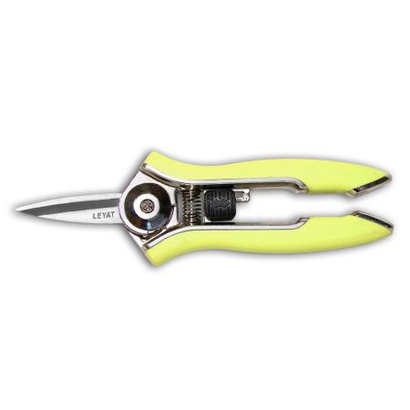 Petit secateur Jaune LEYAT Lame Droite HAPPY LINE