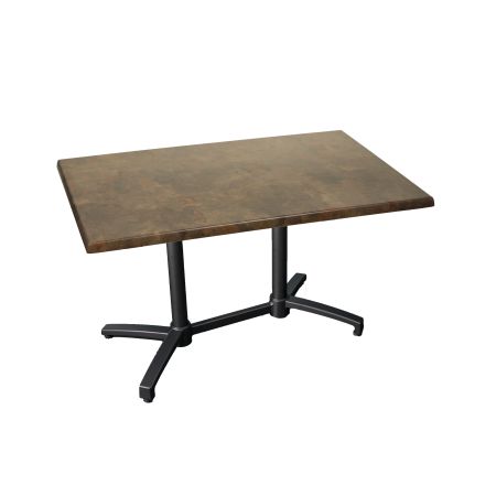 Table pliante EVA RUSTBROWN pied noir 110 x 70 cm
