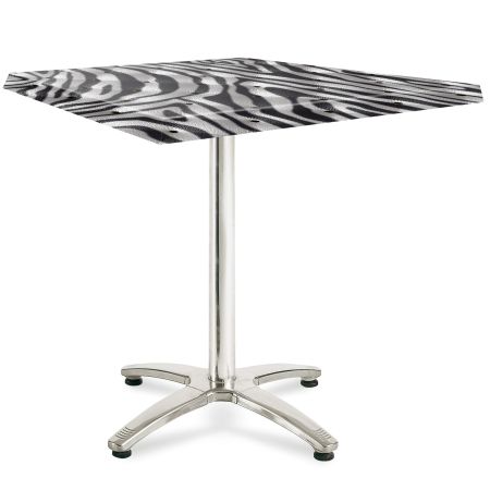 Table carree 2 Personnes 70 x 70 x 71 cm Décor Cabaret Zèbre lekingstore