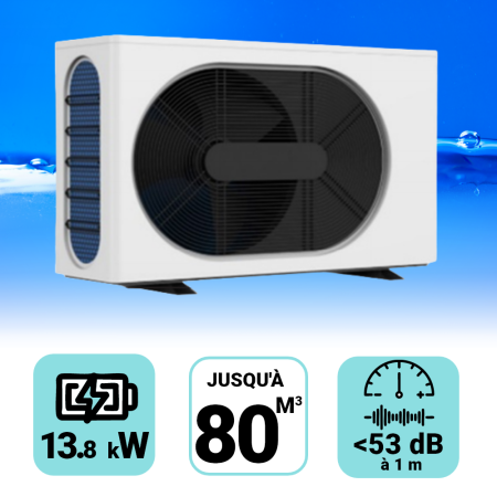 Pompe à chaleur WEGA 13.8 kW pour piscine de 60-80m3