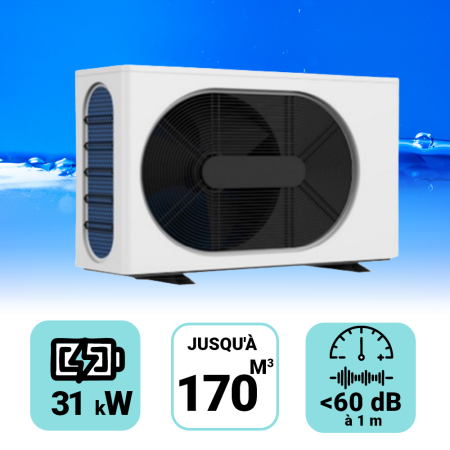 Pompe à chaleur Wega 31 kW Triphasée pour piscine de 135-170m3