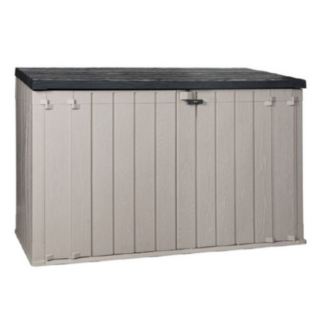 Coffre de Jardin en Résine STORAWAY+3XL 2270L Taupe/Marron