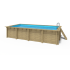 Piscine bois Rectangulaire SASHA 620x320x131cm  Liner Bleu