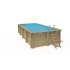 Piscine bois Rectangulaire SASHA 620x320x131cm  Liner Bleu