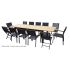 Table de jardin Bali Teck noir 8/12 places