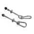 Lot de 2 crochets mousquetons en acier pour portique