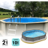 Kit Piscine Béton Aspect Bois Ronde 493x143cm