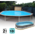 Kit Piscine Béton Aspect Bois Allongé 787x472x130cm