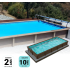 Kit Piscine Béton Aspect Bois Rectangulaire 750x324x143m