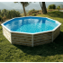 Piscine bois Octogonale Ronde BOHOL 460x94cm Liner Bleu