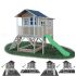 Cabane Enfant Loft en Bois Naturel 190x188x253cm